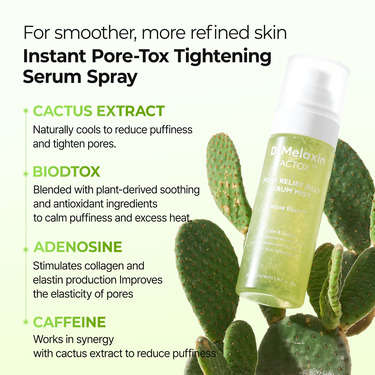 CACTOX Pore Relief Jelly Serum Mist